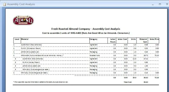 screenshot of ABC Inventory